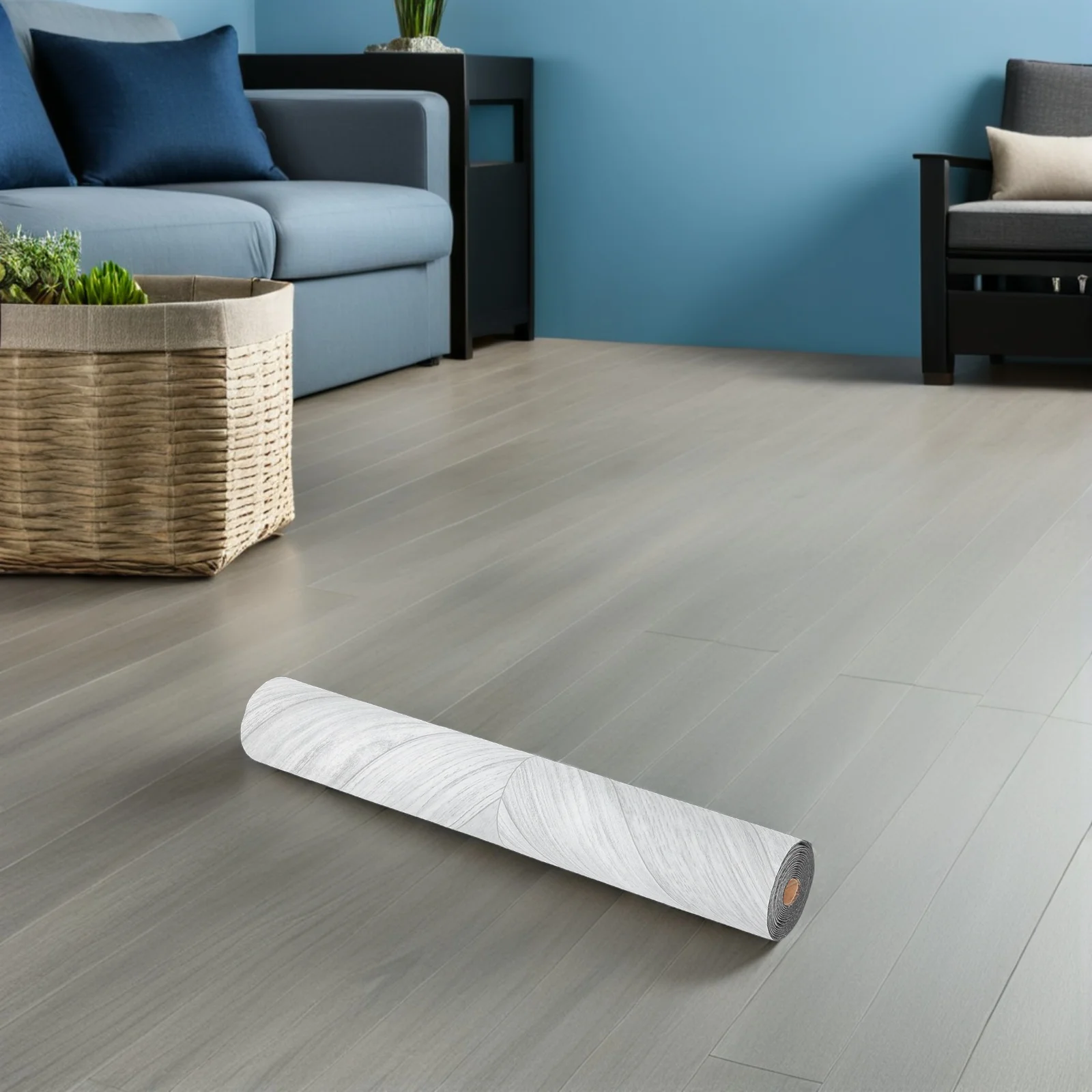 1 لفة ذاتية اللصق أرضيات بولي كلوريد الفينيل نمط الخشب قشر عصا البلاط لتقوم بها بنفسك تركيب المضادة للانزلاق أرضية الفينيل للحمام المطبخ #2