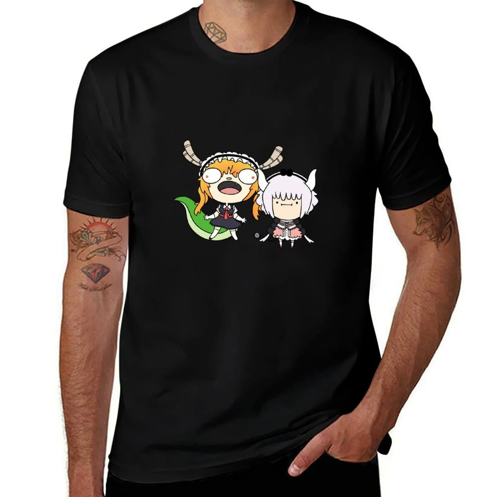 Tohru & Kanna T-Shirt man t shirt luxury t shirts for man graphic vintage T-Shirt