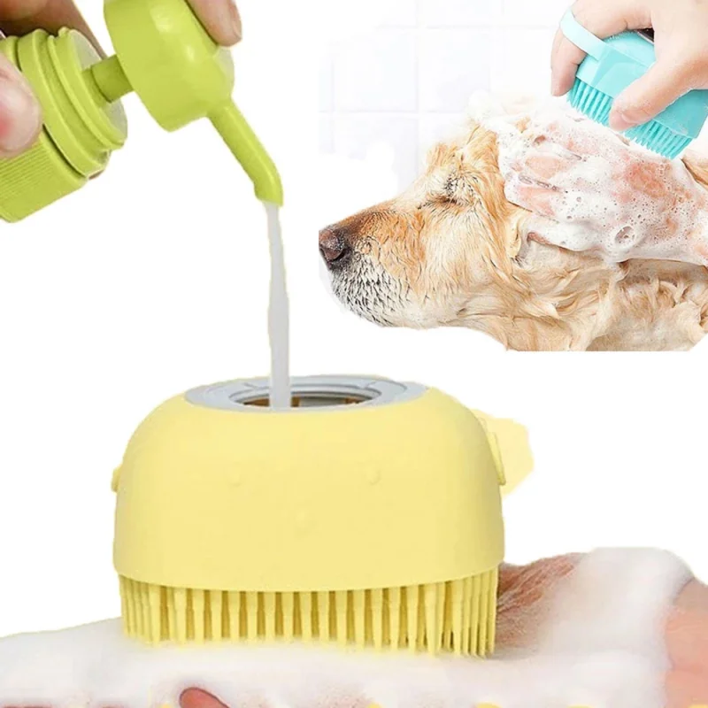 Pet Accessories For Dogs Shampoo Massager Brush Bathroom Puppy Cat Massage Comb Grooming Shower Brush For Bathing Soft Brushes