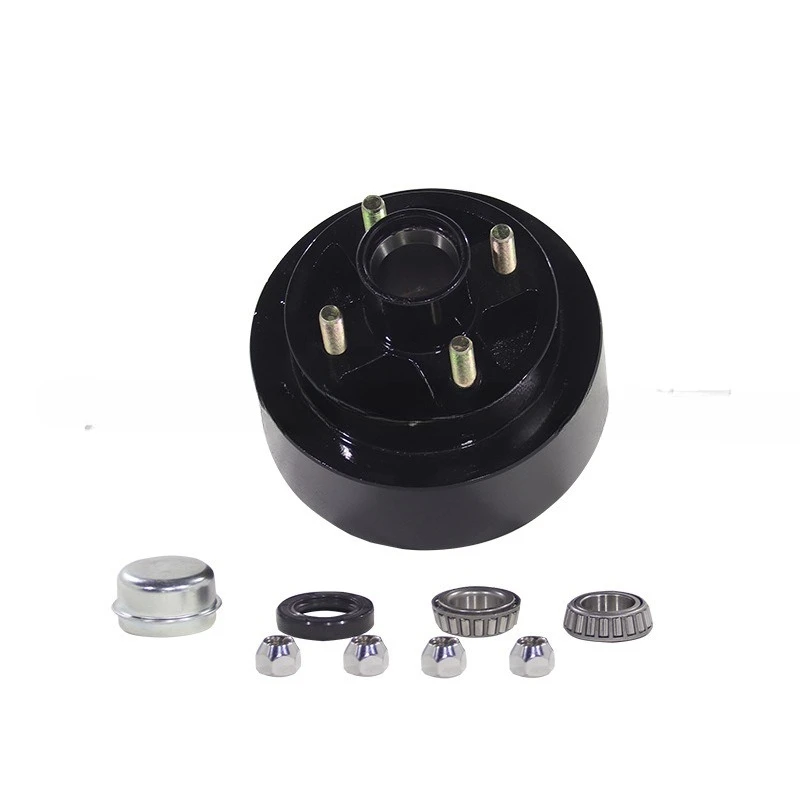 

4 Hole 2200 Pounds Trailer Brake Drum RV Hub Head Wheel Hub Shaft Head Assembly Brake Disc