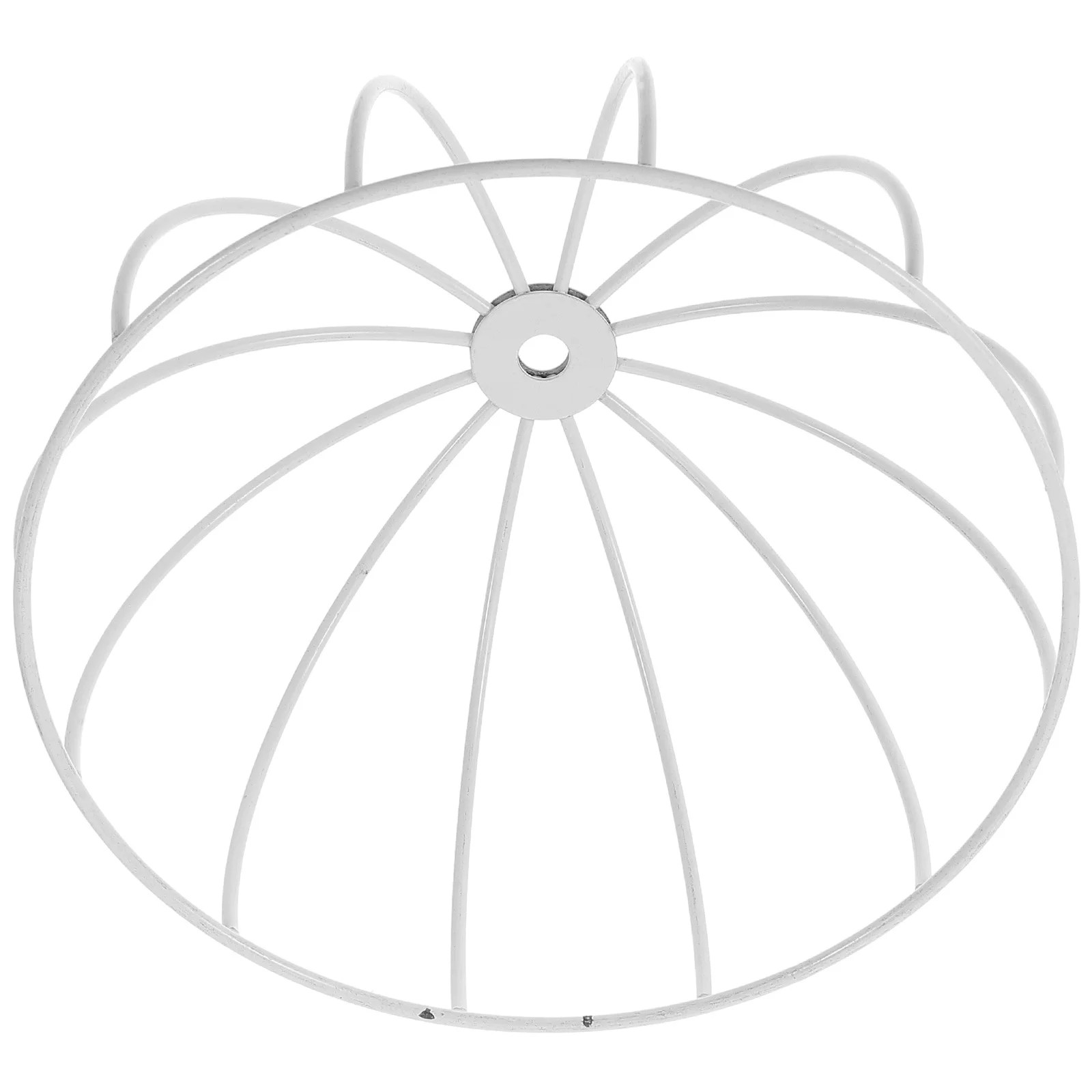 

Lampshade Stand 18.5cm Diameter 9.5cm Height White DIY Bracket Table Light Frame Retro Home Decor Iron Easy Installation