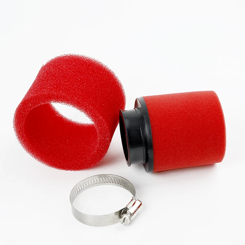 Foam Air Filter 35mm 38mm 42mm 45mm 48mm Black and Red Sponge Cleaner Moped Scooter Dirt Pit Bike Motorcycle