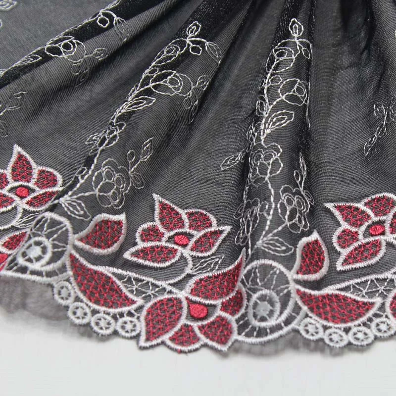 French Style Soft Mesh Embroidery Fabric DIY Romantic Skirt Banquet Party Dress Cheongsam Sewing Decoration Dentelle Renda Lace