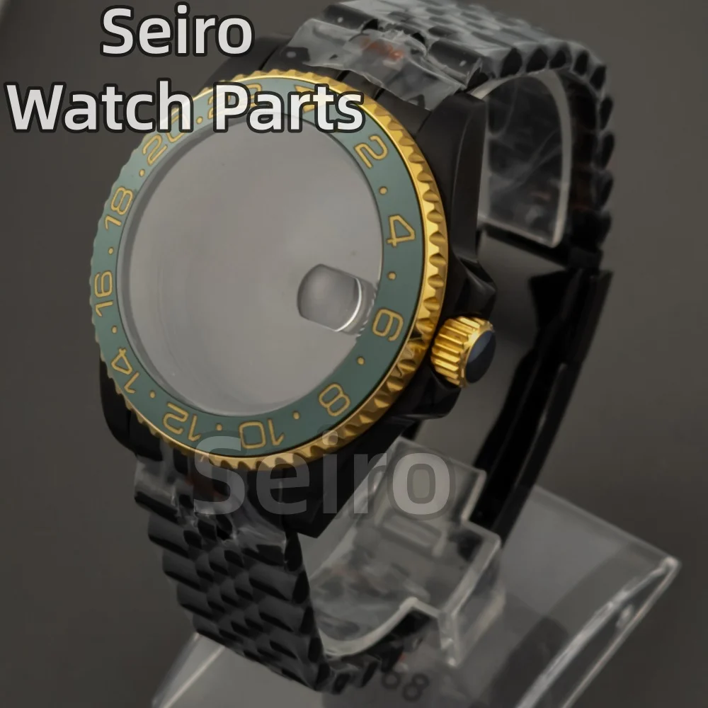 أسود 40 مللي متر NH35 حافظة 316L الفولاذ المقاوم للصدأ اليوبيل سوار حزام ل SUB GMT يخت ماستر NH35 NH36 NH34 حركة 28.5 مللي متر الطلب #3