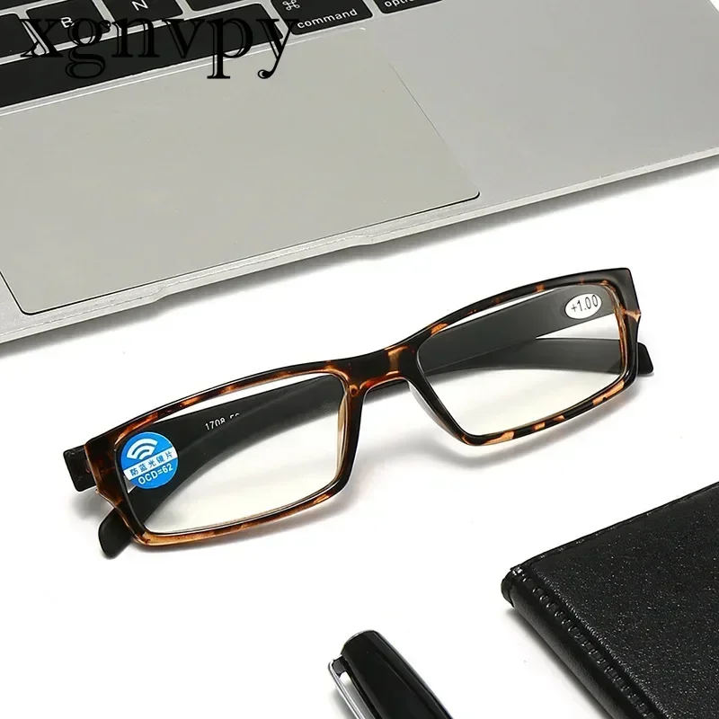 Xgnvpy      Anti-Blue Light Eye Glasses - Stylish Square Frame, Comfortable Reading, Retro Design for Vision Care