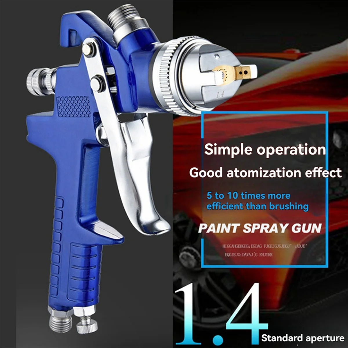 

AA98 2.0mm Nozzle HVLP Pneumatic Paint Car Air Instrument Pneumatic 2.0mm