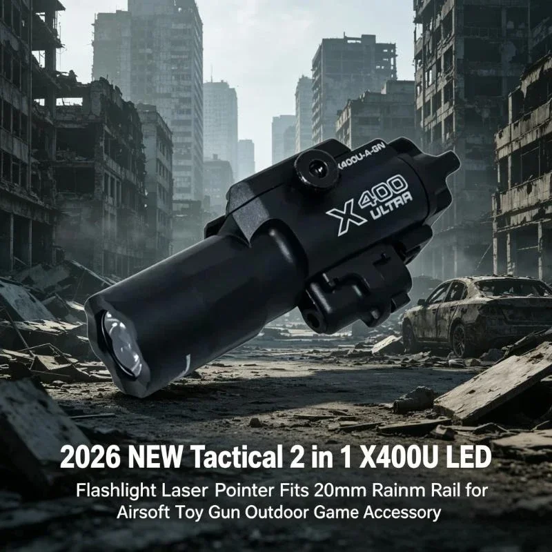 2026 NEW Outdoor Game Practice Tactical X400D 2 in 1 Green Laser Light Fits 20mm Rail Toy Gun Shooting Combat Parts