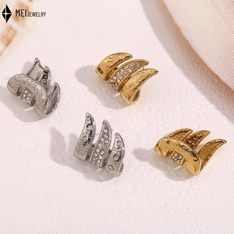 

Ins темперамент нишевые креативные серьги из нержавеющей стали с флагом из микро кубического циркония, обернутые серьги для женщин