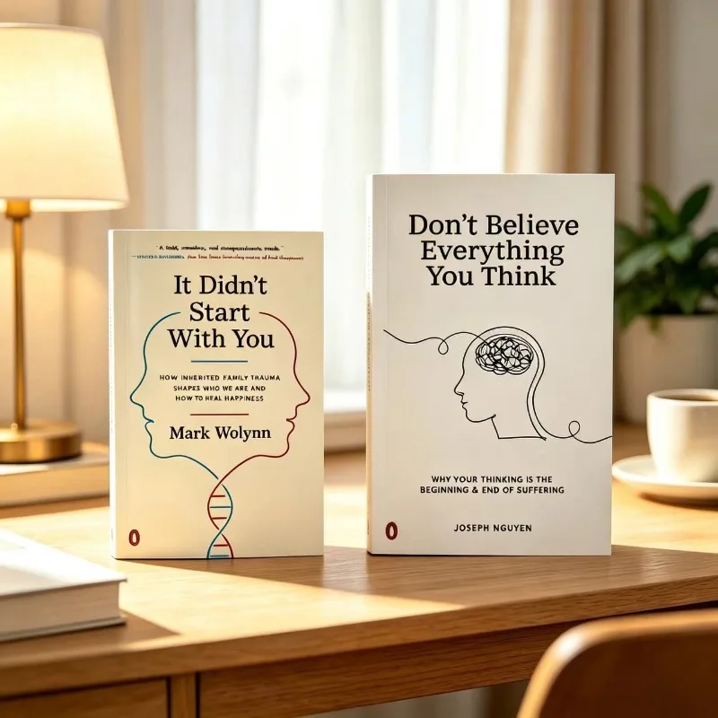 This Book Doesn't Start with You&don't Believe Everything You Think, Self-help Psychology Paperback for Adult Emotional Therapy.