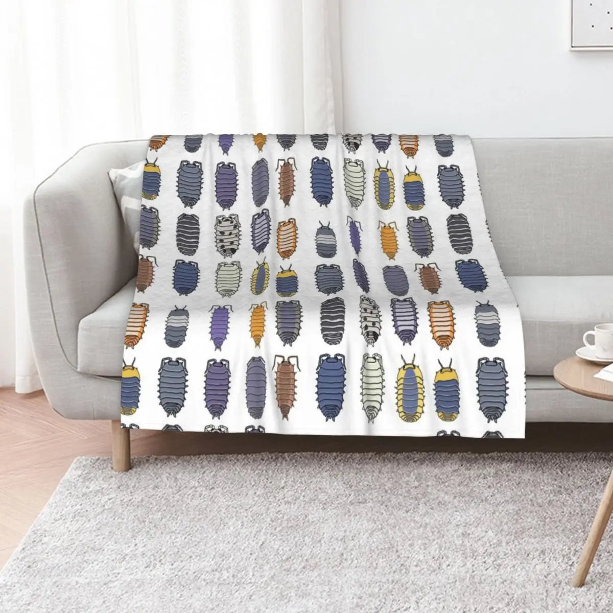 Isopods Throw Blanket Giant Sofa Flannel Fabric Designers Decorative Throw Beach Thermal Blankets
