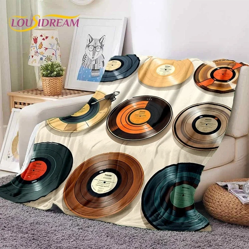 

Vinyl Record Music DJ Screen Tape Soft Flannel Blanket for Bed Bedroom Sofa Picnic,Throw Blanket for Cover Outdoors Leisure Gift