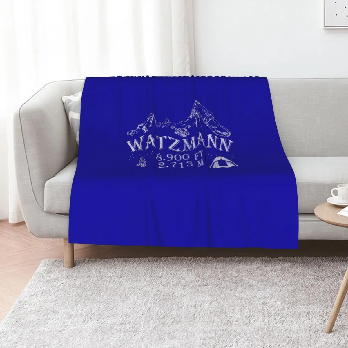 Watzmann mountains hiking altitude tent campfire Throw Blanket for winter Flannel Thermals For Travel Shaggy Soft Beds Blankets