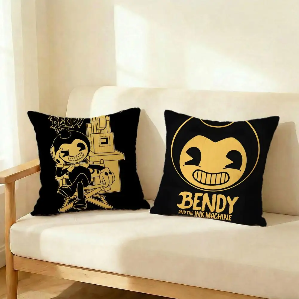 Game Bendy and the Ink Machine Cushion Cover Decorative Cushions Covers Cover Sofa 50x50 Pillow 4 Piece 45x45 40x40 Pillowcase