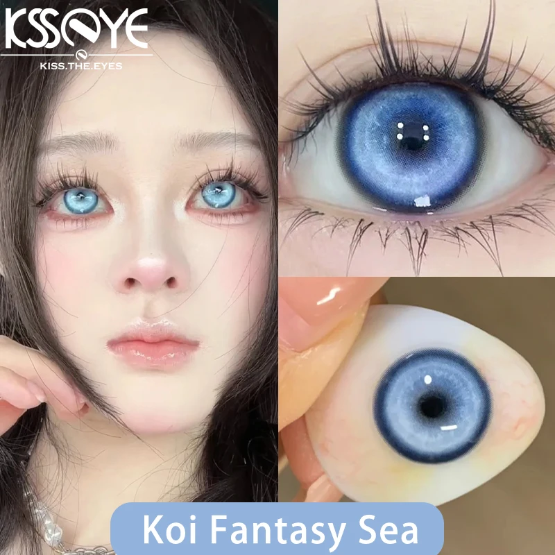 Ksseye 1 Paar Nieuwe Kio-Stijl Kleur Contactlenzen Met Diopter Bijziendheid Ogen Halloween Cosplay Contacten Lens Make-Up Jaarlijks