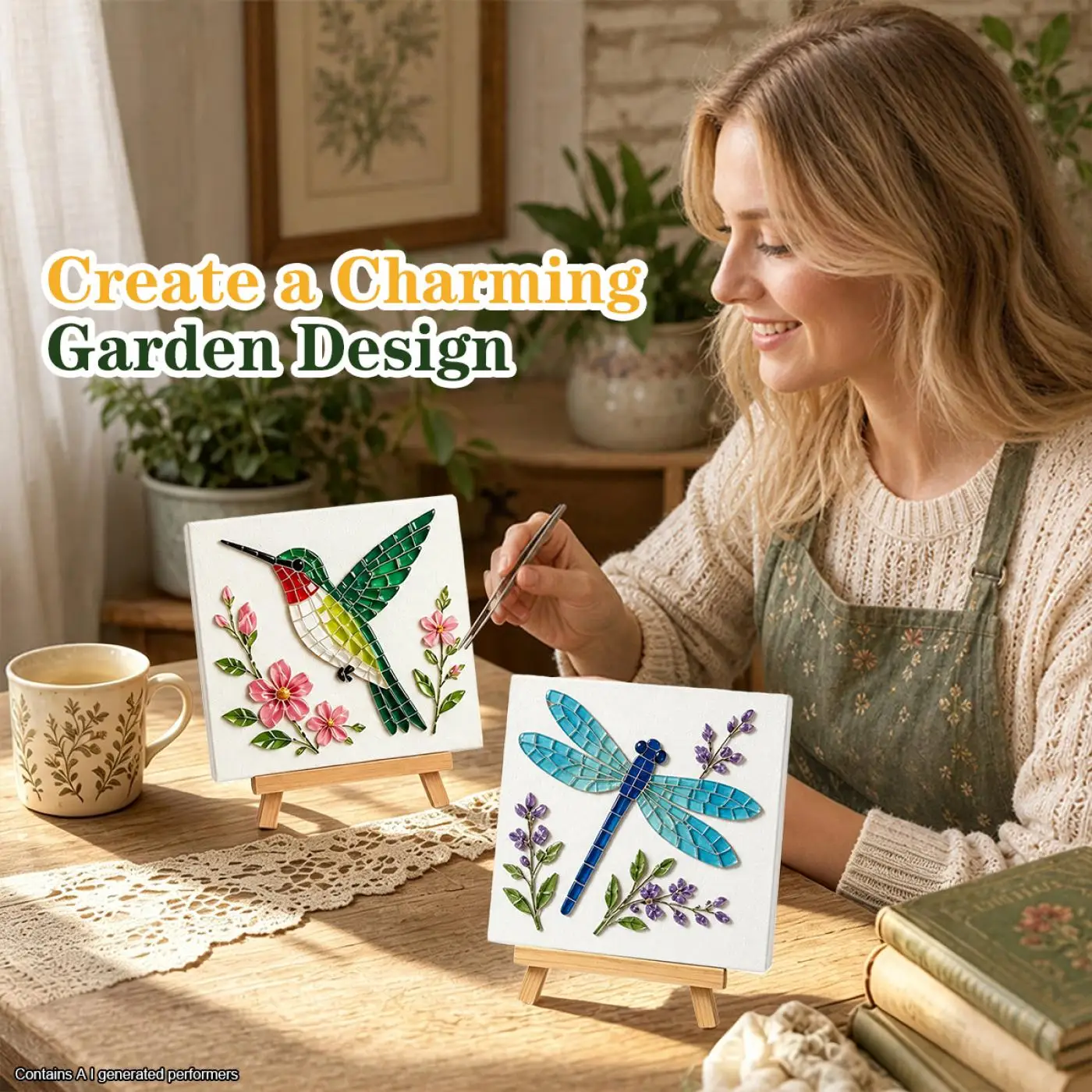 DIY Mosaic Art Set Flower Animal Handmade Craft Home Decor Stress Relief Creative Artwork Adult Family Christmas Birthday Gifts