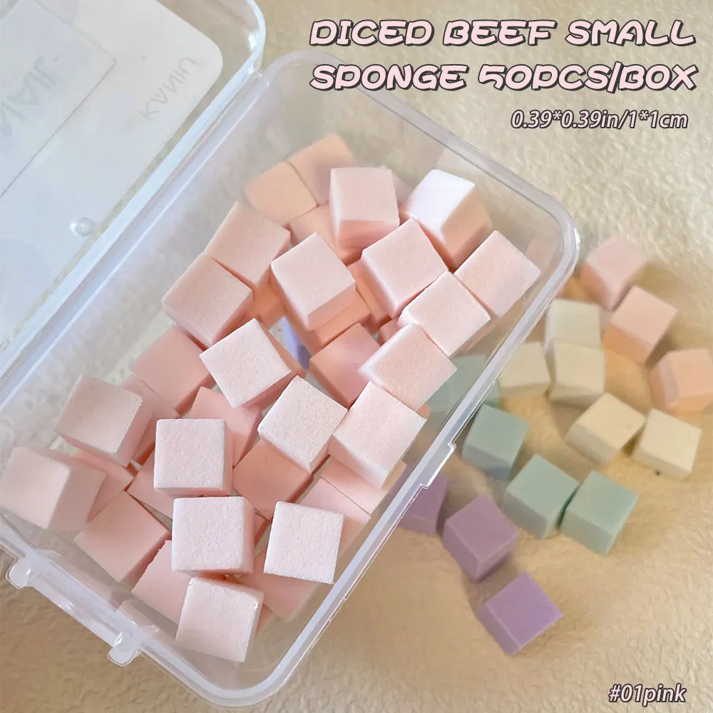 100/500/1000 Stück 10x10mm Hochdichte Nagel-Ombre-Schwammwürfel Mini Quadratische Schwämme für Nagelspitzen Nagelpolier-Schwammwürfel Nagelwerkzeug – Detail 8