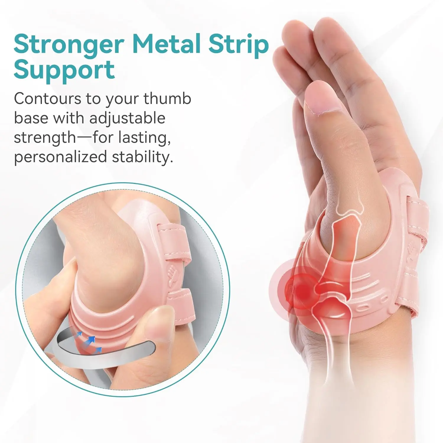 CMC Thumb Brace, Upgrade Thumb Splint for CMC Joint Pain Relief and Support, Osteoarthritis, Tendonitis, Arthritis