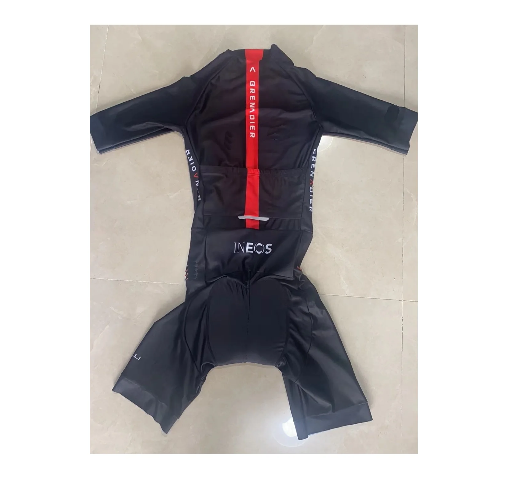 LASER CUT Skinsuit INEOS GRENADIER TEAM BLACK Bodysuit SHORT Cycling Jersey Bike Bicycle Clothing Maillot Ropa Ciclismo