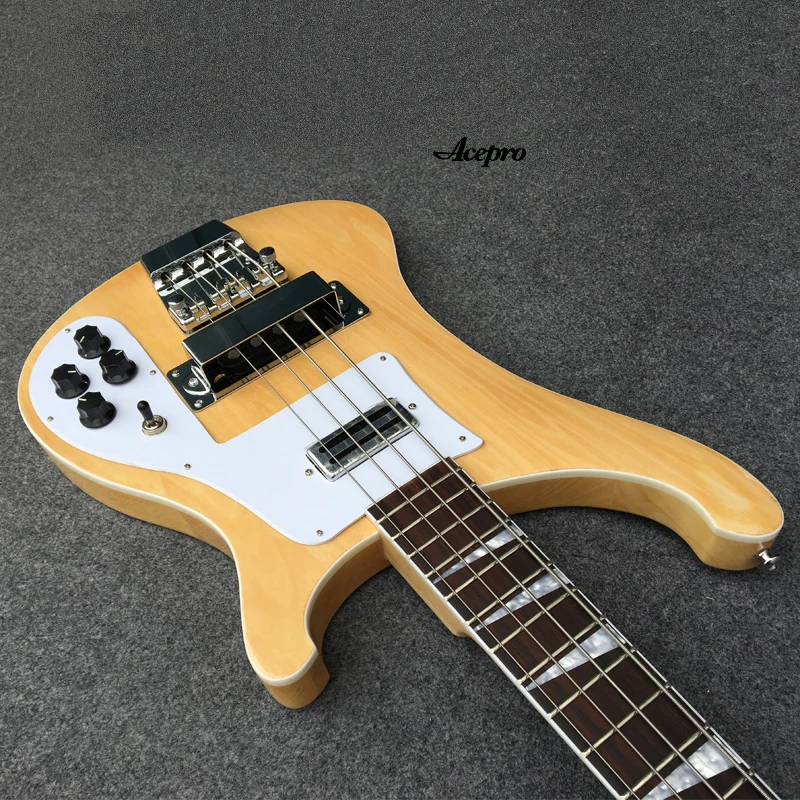 4003 Natural Color Electric Bass Guitar, Upgrade Adjustable Bridge Available, Rosewood Fretboard 4 String Bass Guitarra