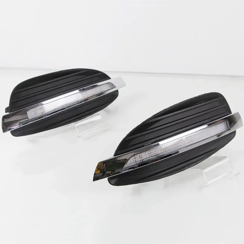 

Светодиодные дневные фонари DRL для Mercedes Benz V Class Vito V250 V260 2016 2017 2018, светодиодные желтые дневные ходовые фары с указателем поворота