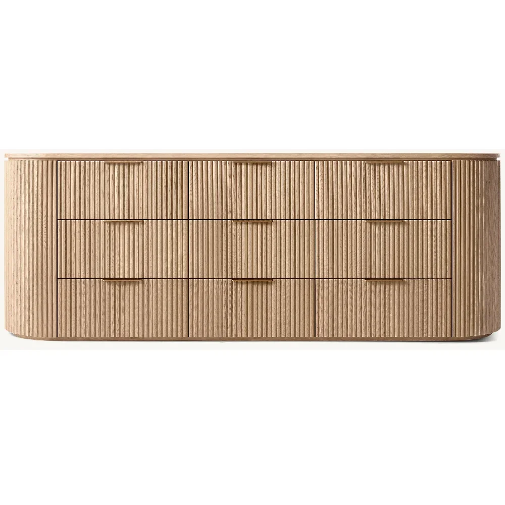 

Горячие продажи Luxuskleiderschrank Schlafzimmer Voibel weiß Massiveiche Holz 9 Schubladen Schubladen