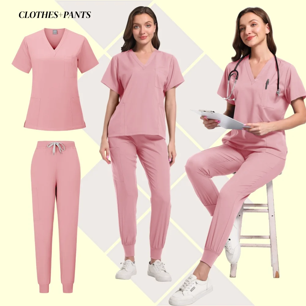 Ziekenhuis Scrub Sets Verpleegstersaccessoires Medische kleding voor vrouwen Werkuniformen Tandheelkundige kliniek Schoonheidssalon Spa Werkkleding Overalls