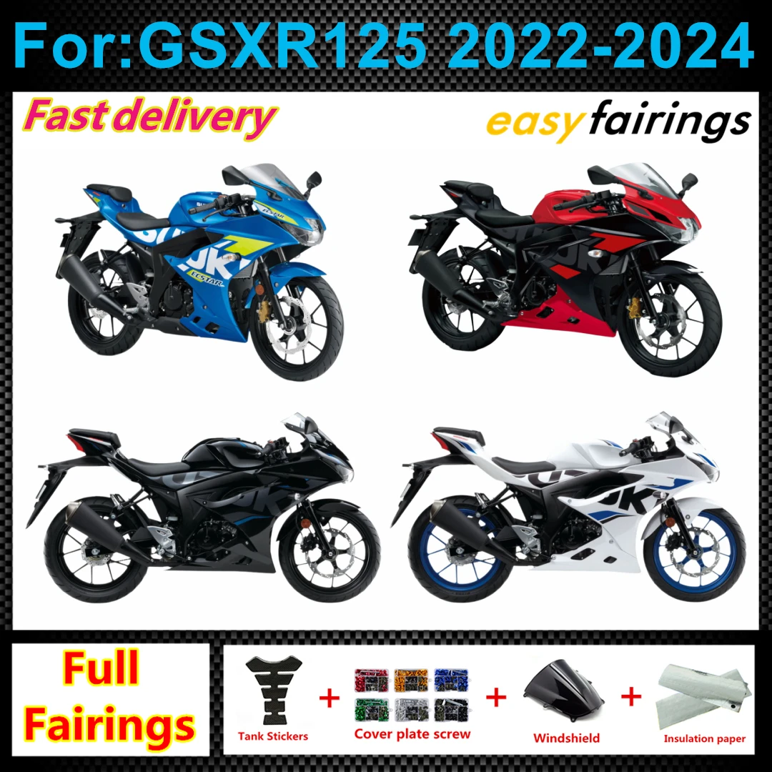 New ABS Injection Motorcycle Full Fairing Kit Fit For GSX‑R125 R125 GSX‑R150 R15 2017‑2024 Complete Bodywork Panels Fairings Set