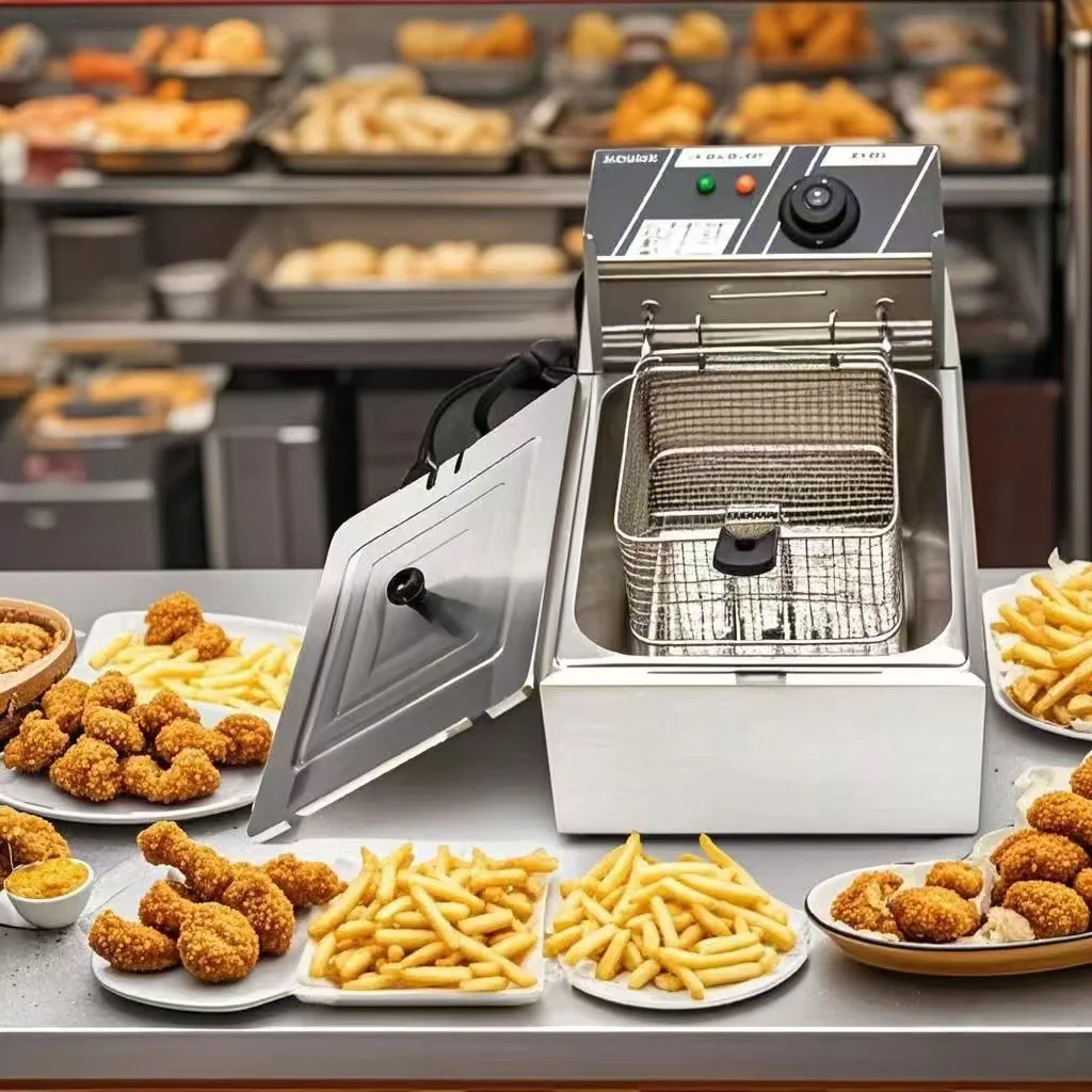 Electric Fryer, Single‑tank Frying Machine, Pancake & Fried Skewers