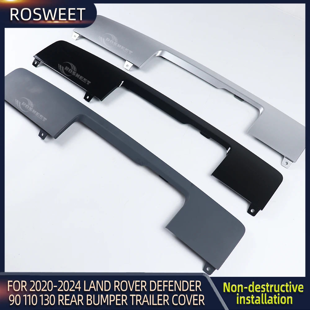 Car Rear Trailer Hook Cover For Land Rover Defender L663 90 110 130 2020 2021 2022 2023 2024 Rear Bumper Tow Coupler Cover Plate