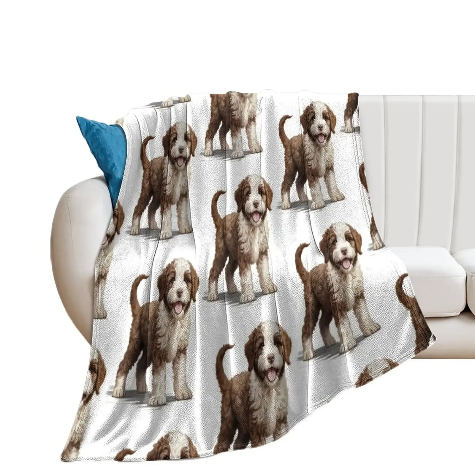 

Lagotto Romagnolo dog Throw Blanket Luxury Brand Bed linens Flannel Blankets