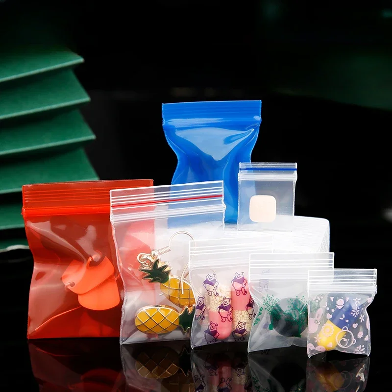 Mini Self Sealing Bag Lovely Cartoon Clear Thick Small Size Sealing Bags Jewelry Jewelry Storage Dustproof Packaging Bag