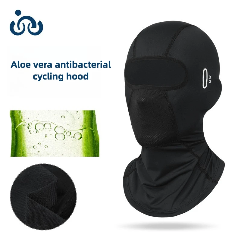 قناع صيفي جديد واقي من الشمس من الحرير الجليدي لركوب الدراجات لكامل الوجه للرجال والنساء، غطاء رأس رائع وجيد التهوية 10A مضاد للبكتيريا للدراجات النارية