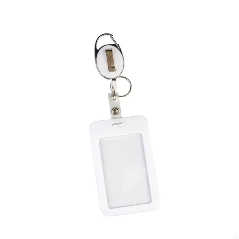 Sturdy Vertical Cards Holder with Carabiner Clip and Reel Daily Use
