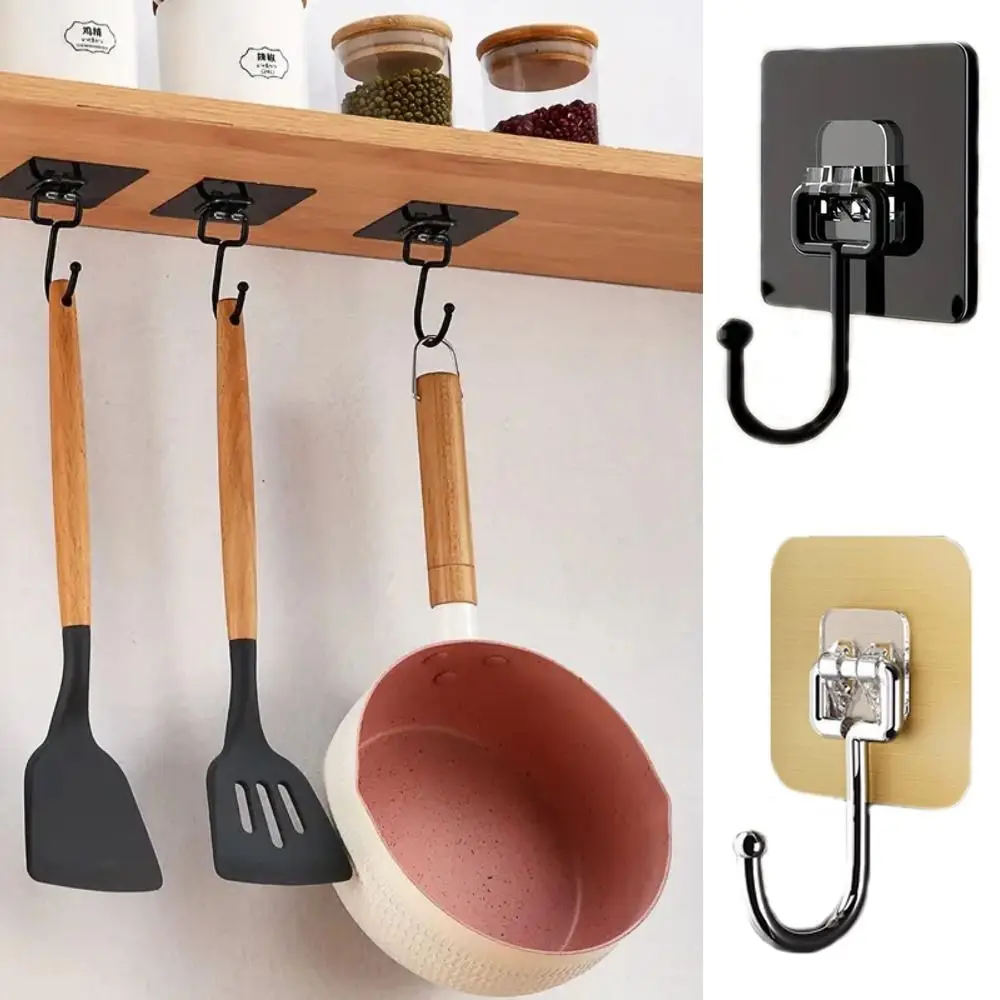 Self Adhesive Hooks Strong Load-bearing Hooks Towel Coat Hooks Kitchen Bathroom Storage Hook