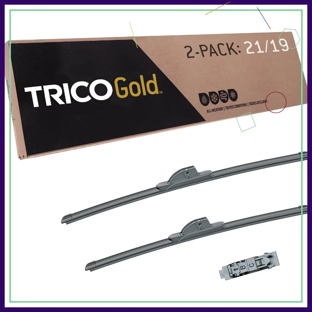 

Набор всепогодных щеток стеклоочистителя премиум-класса 21 + 19 дюймов для моделей автомобилей