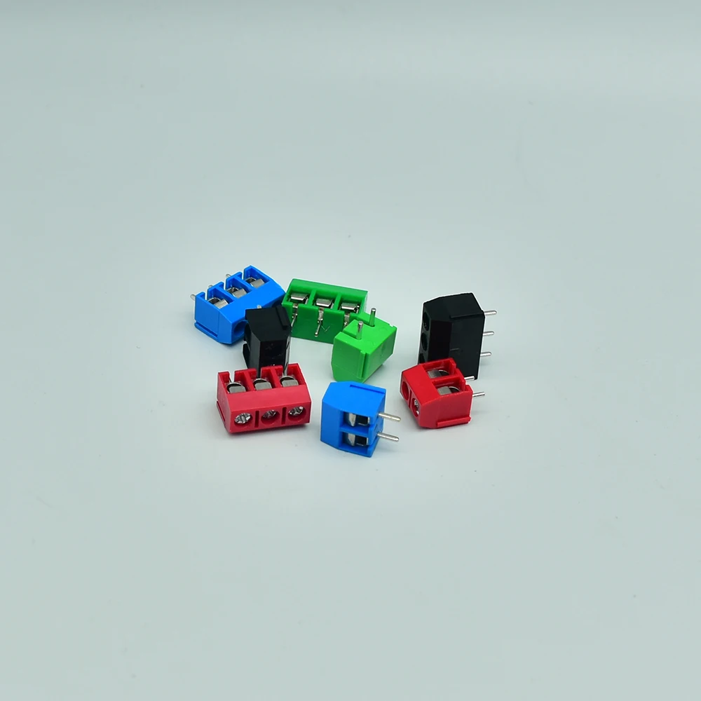 300v 10A Pitch 2 3 Pin Spliceable Plug-in Pitch 5.0mm Straight Pin 2P 3P 4P Screw PCB Terminal Block Connector Blue Green RED