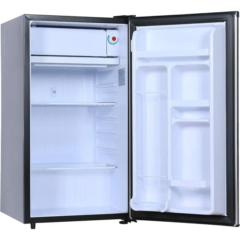 Mini Refrigerator, Compact Freezer Compartment, Adjustable Thermostat Control, Reversible Door, Ideal Fridge for Dorm, Office