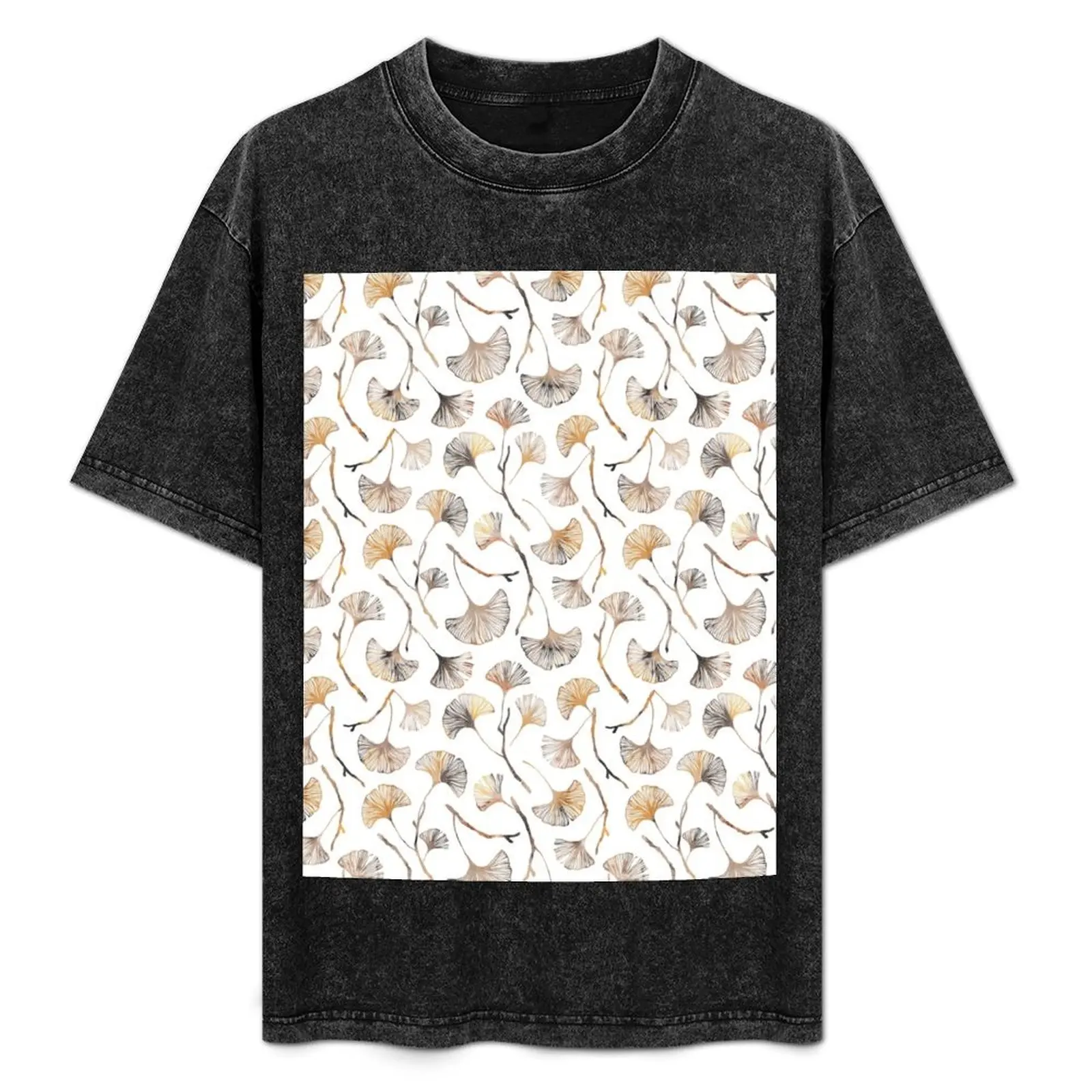 

Ginkgo T-Shirt oversized T-shirts oversize shirts graphic tee anime stuff t shirts for men cotton