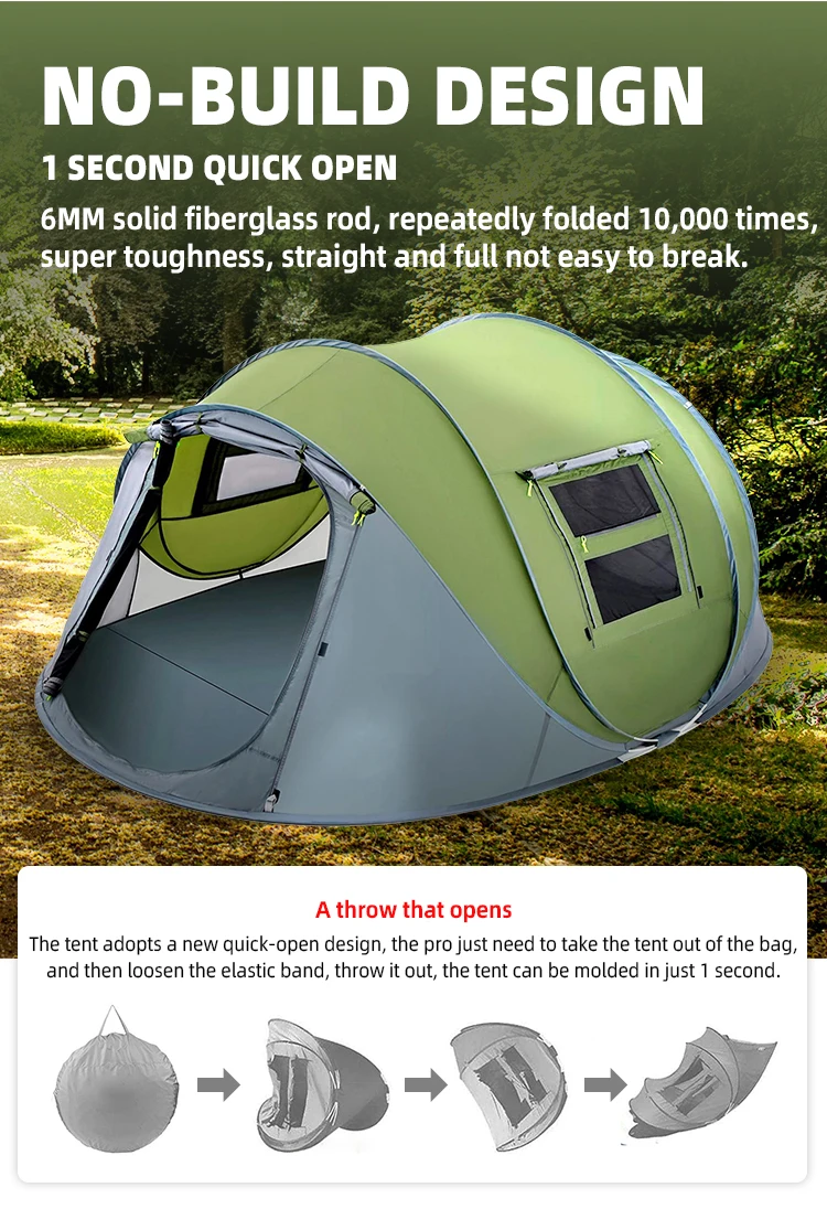 Professional Tent Factory Waterproof Automatic Camping Tents Camping Outdoor And Nature Hike Automatic Tent Camp For Party