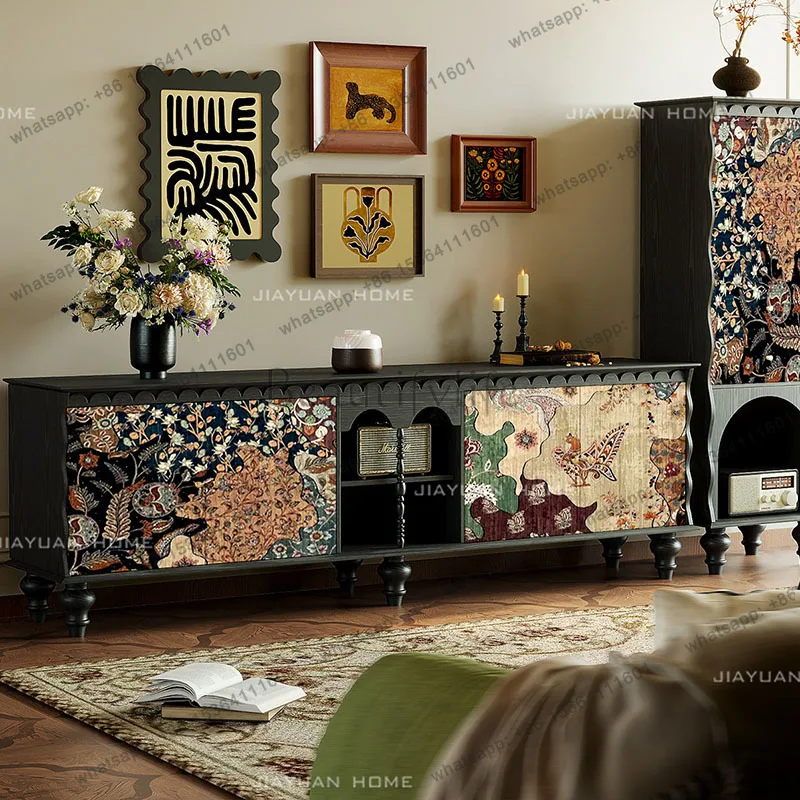 LD Retro Mid Century Tv Stands Luxury Living Room Cabinets Dressers Storage Tv Table Drawers Aesthetic Muebles Trendy