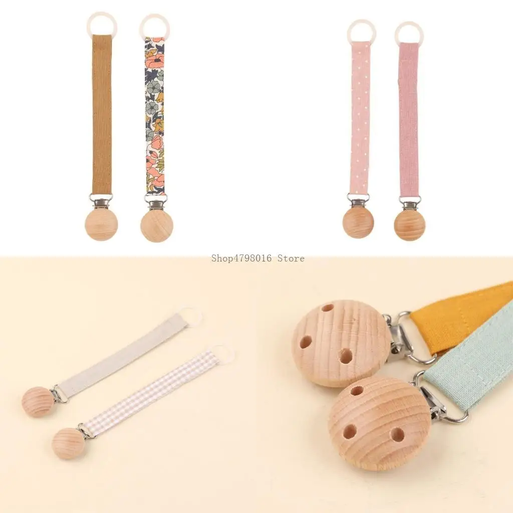  2Pc/pack Baby Pacifier Chain Simple Teether Rope Soother Toy Strap Pacifier Clip