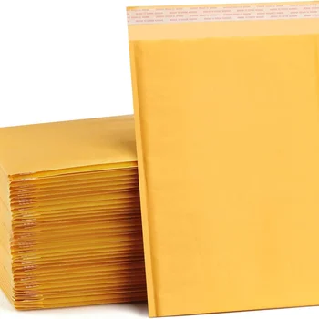 שקיות דואר בועות קראפט עצמיות עם דבק, מעטפות מרופדות עם ריפו...