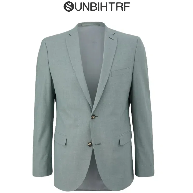 

Men's high-end suit jacket - Fine woven pure wool business suit - tailor-made for weddings