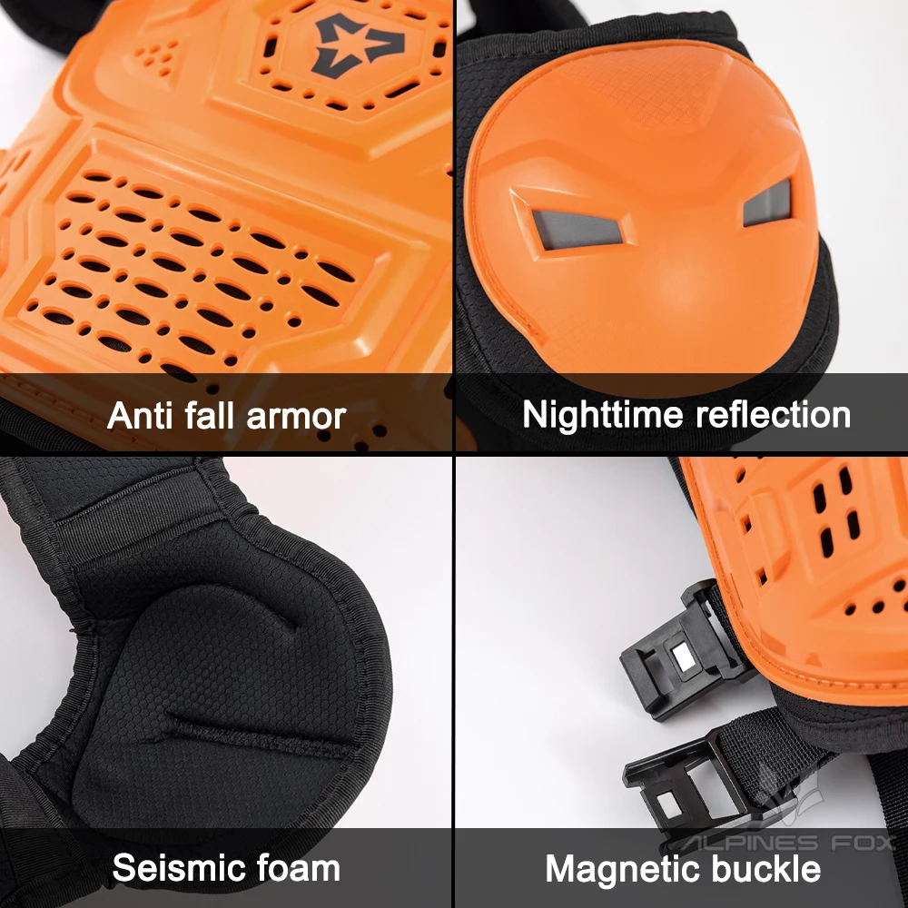 Children Motorcycle Armor Vest Protection Kid's Motocross Body Armor Jacket Protective Armors Riding Kneepads Moto Full Armor view 5