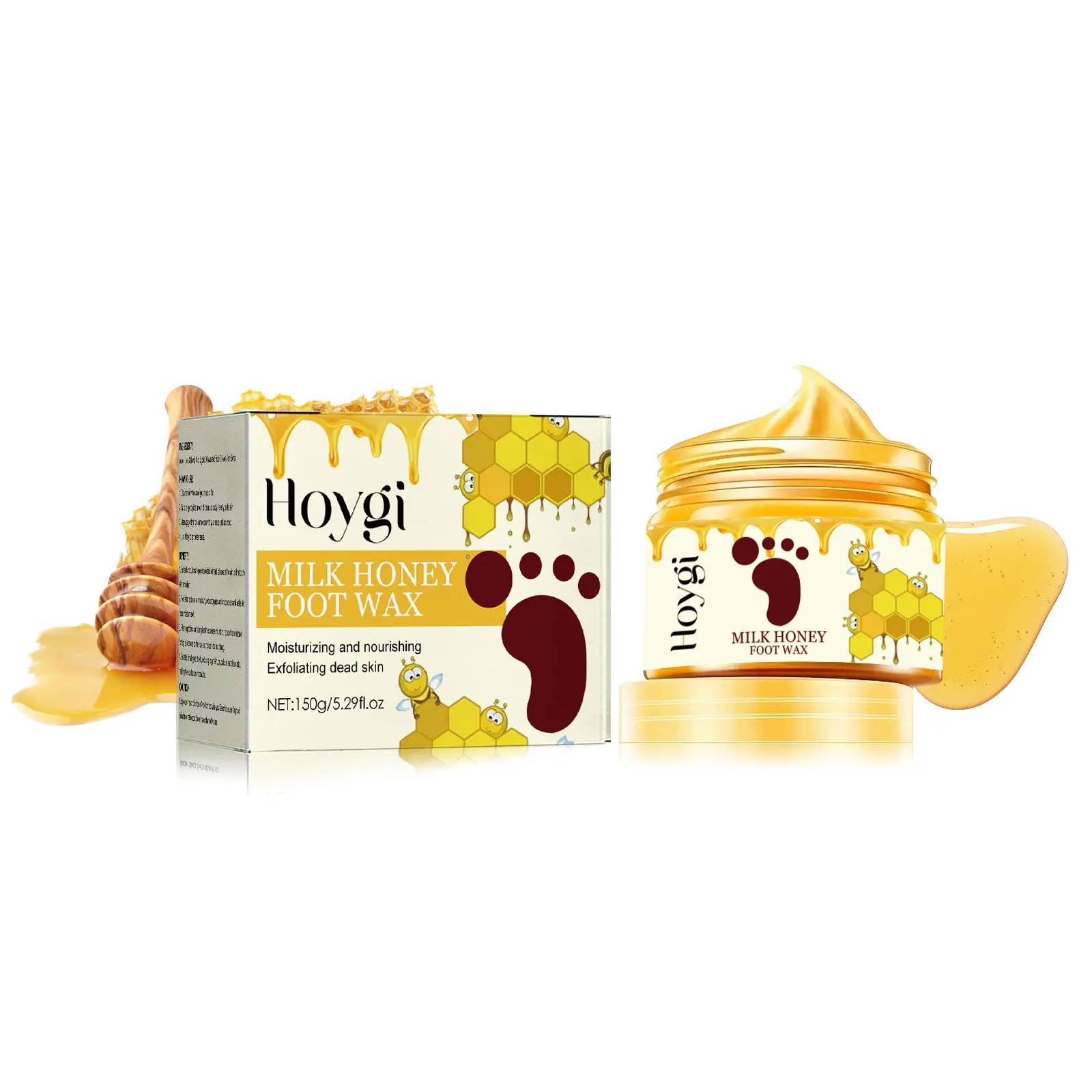 Foot Cream Wax Honey Milk Exfoliating Hands Dead Skin Callus Remover Heel Crack Repair Moisturizing Whitening Foot Peeling Mask