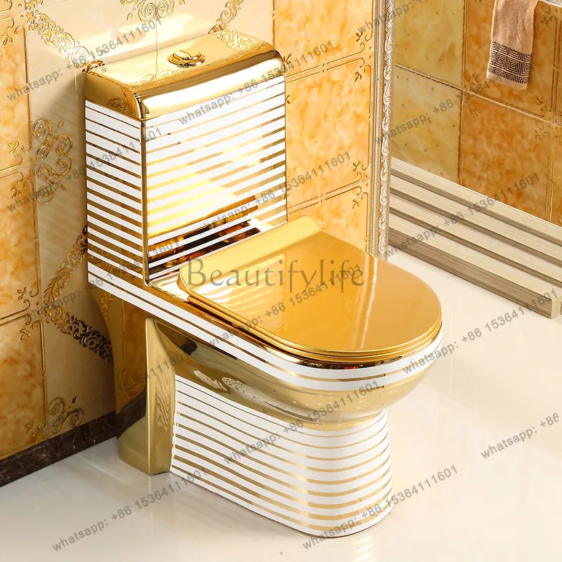 D30 Household Pump Silent Golden Toilet Super Swirl Siphon Ceramic Toilet