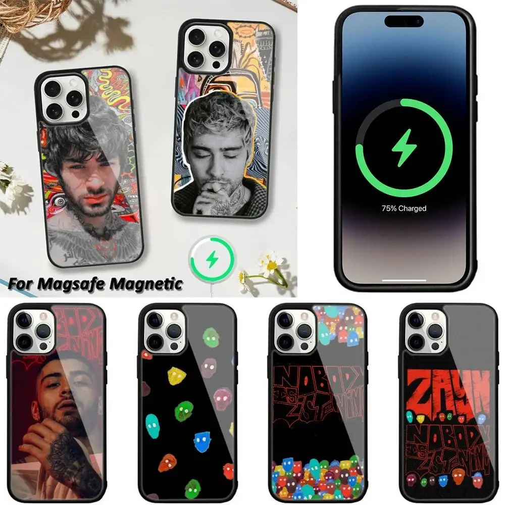 

Singer Zayn Malik Phone Case For iPhone 16,15,14,13,12,11,Plus,Pro,Max,Mini Magsafe Magnetic Wireless Charging