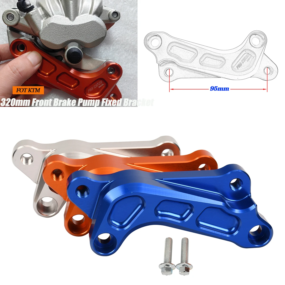 

Motorcycle 320mm CNC Front Brake Pump Fixed Bracket For KTM XC XCF XCW SX SXF EXC EXCF For Husqvarna 125-501 FE TE FC TC TX FX