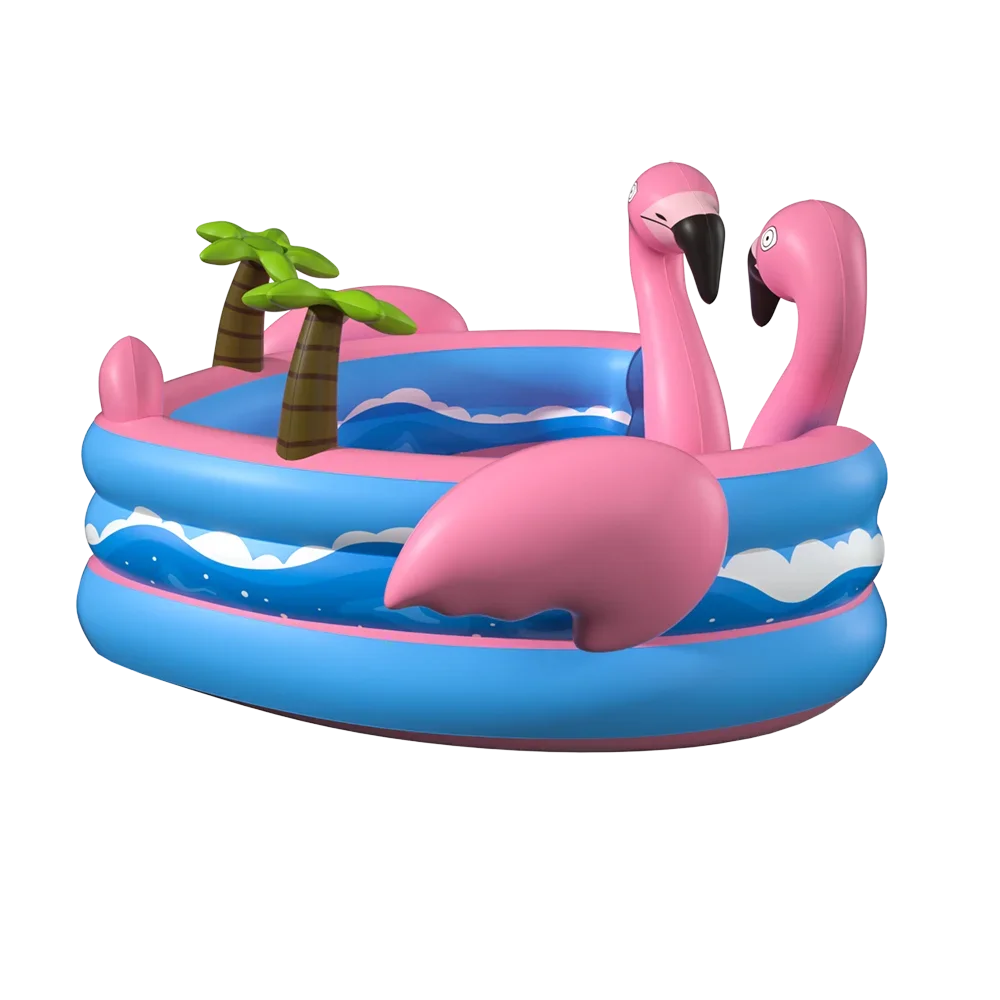 

Unisex Custom Flamingo-Themed Colorful Bouncy Castle Durable PVC Small Inflatable Jumping Funny Kids Pool Accessories