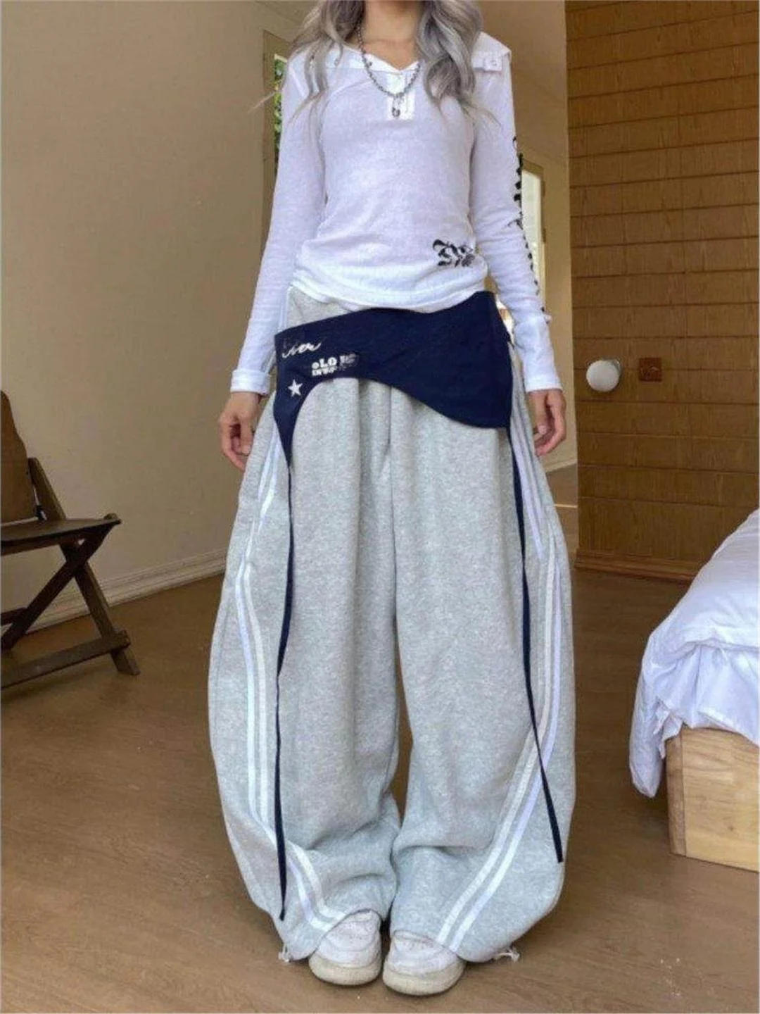 

Американские брюки для уличных и джазовых танцев, свободные прямые брюки унисекс, новые широкие брюки-палаццо, повседневные брюки